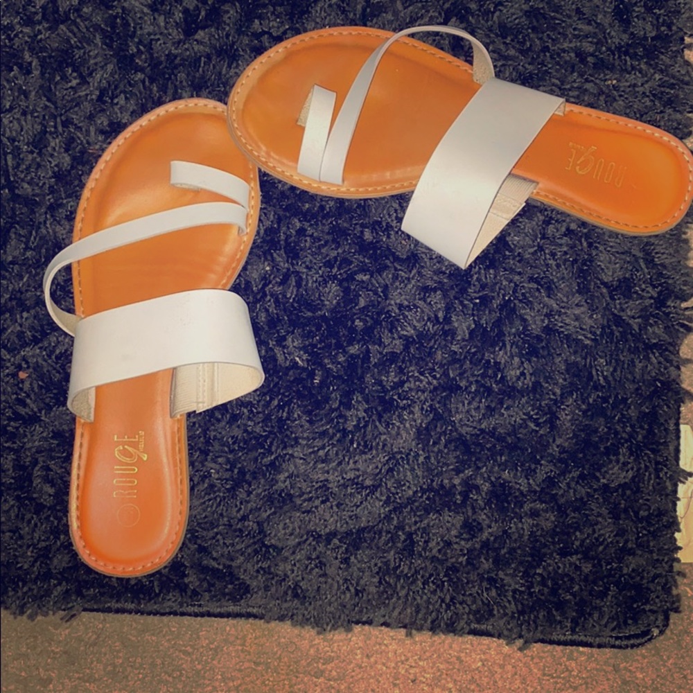 White and Tan sandals